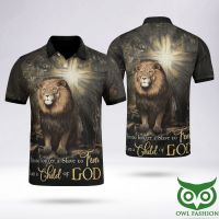 2023 new design- I’m No Longer A Slave To Fear Mighty Lion Polo Shirt jersey