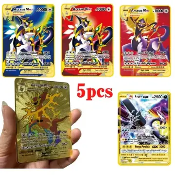 Metal Letter Pokemon Arceus Spanish 10000  Spanish Pokemon Cards Arceus  Vmax 10000 - Card Games - Aliexpress