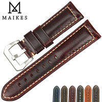 MAIKES ที่ขายดีที่สุดนาฬิกาอุปกรณ์เสริม Watch Bands อิตาลีวินเทจหนังนาฬิกาวงสายหนังสำหรับ P Anerai นาฬิกาสร้อยข้อมือ