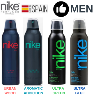 Nike Man URBAN WOOD, AROMATIC,ULTRA GREEN, ULTRA BLUE,  EDT Deodorant ไนกี้ เออร์บาร โซล แมน , อัลตร้า คัลเลอร์ แมน ดีโอสเปรย์ 200ml.ฉลากไทย  Exp.2032-2033