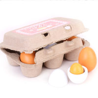 Childrens Early Education Toys 6 Wooden Eggs Sets Wooden Easter DIY Toys