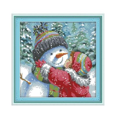 【CC】 the Counted cartoon winter snow 11CT 14CT 18CT DMC silk Kits Embroidery Needlework plus