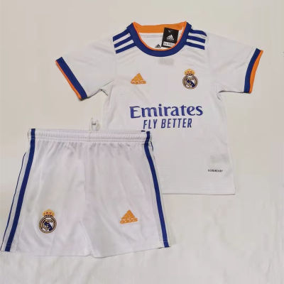 Real Madrid2021-22 (เสื้อ+กางเกง) ชุดบอลเด็ก สินค้าเกรด AAA ผ้านุ่ม ใส่สบาย รับประกันคุณภาพ