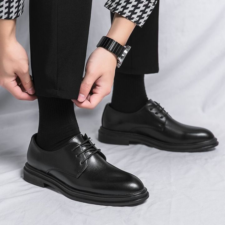 แฟชั่นหนังรองเท้าสไตล์อิตาเลี่ยนสำหรับผู้ชายรองเท้าเป็นทางการสำหรับใส่ไปงานปาร์ตี้2023-sp-รองเท้าออกซ์ฟอร์ดกระจกเงาสุดหรู