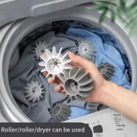 Bola Laundry ซิลิโคนใช้ซ้ำได้1-3ชิ้นเครื่องซักผ้าที่หนีบผมที่ขัดฟันขาวเครื่องมือป้องกันการพันกัน