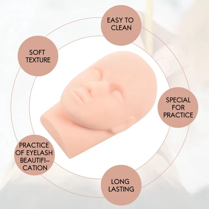 mannequin-flat-head-silicone-practice-false-eyelash-extensions-makeup-model-massage-training
