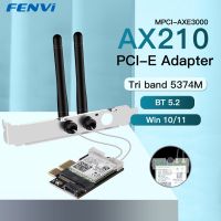 Wi-Fi 6E In AX210 WiFi6การ์ด5374Mbps สำหรับบลูทูธ5.2 802.11AX 2.4กรัม5กรัม6กิกะเฮิร์ตซ์ PCI-E การ์ดเครือข่ายไร้สายอะแดปเตอร์พีซี Win1011