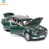 LILEADINGSTAR 1:24จำลองสูงรถสำหรับเบนท์ลีย์ Mulsanne ขยายฉบับโลหะผสมยานพาหนะของเล่นรุ่นที่มีแสงเสียงเปิดประตู