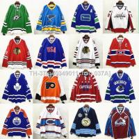 ❈ g40349011chao 037A เสื้อกีฬาแขนยาว ลาย Nhl Jersey Hockey Jersey พลัสไซซ์ สไตล์ฮิปฮอป สตรีทแดนซ์ แร็ป สตรีท พลัสไซซ์