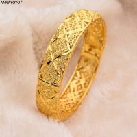 【hot】✙✸  Annayoyo New Fashion lady Luxury Gold Color Jewelry Bangles Ethiopian African Dubai wedding Gifts