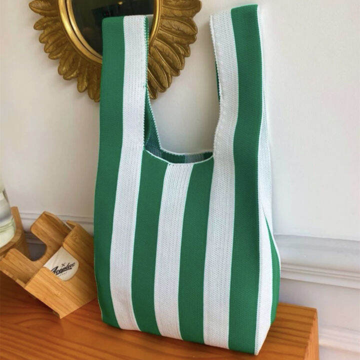 high-capacity-shoulder-bag-color-matching-striped-bag-striped-shoulder-bag-all-match-vest-bag-minimalist-knitting-bag