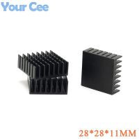 10pcs 28*28*11mm Heatsink Cooling Fin Aluminum Heat Sink Radiator Cooler Black Heatsink 28X28X11mm