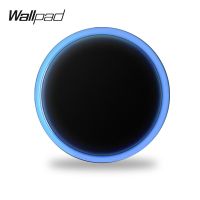 Wallpad L6 1 Gang Wall Switch Push On Off Button Circle LED Indicator Light Power Switch 5 Colors DIY Free Combination Power Points  Switches Savers