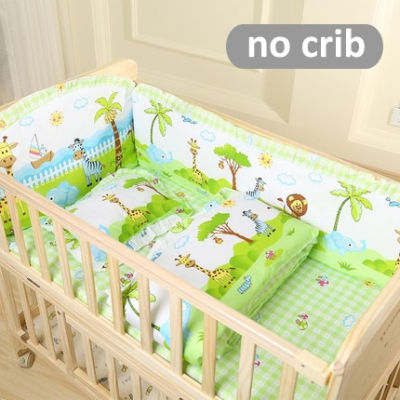 5PCS Set Cartoon Baby Crib Bedding Set Cotton Toddler Baby Bed Linens Baby Cot Bumpers Children Bed Sheet Pillowcase 100cm CP01