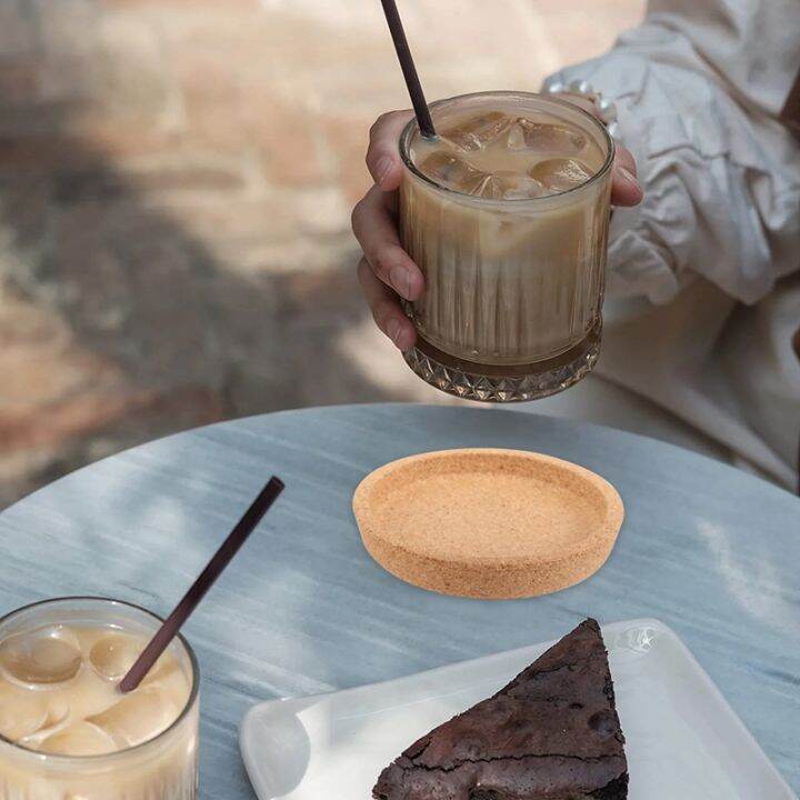 5-pcs-cork-coaster-for-beverage-coasters-heat-resistant-water-reusable-natural-round-coasters-for-restaurants-and-bars