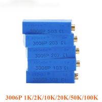 20pcs 3006P 3006 Precision Multi-turn Adjustable Trimpot Trimmer Potentiometer 1K 2K 10K 20K 50K 100Kohm 102 202 103 203 503 104