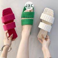 Ulzzang Fashion Band Flat Sandals Fabric Slippers