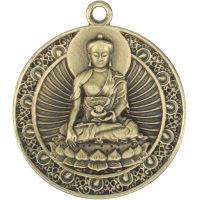 ZZOOI Tibetan Buddhist Amulet and Magic Vessel Brass Necklace Pendant of Ludu Mothers Heart Curse Buddha Brand