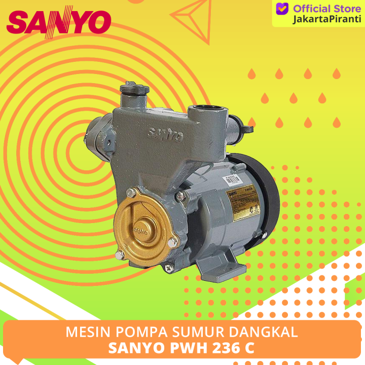 Mesin Pompa Air Sumur Dangkal Manual Watt Sanyo Pwh C Lazada