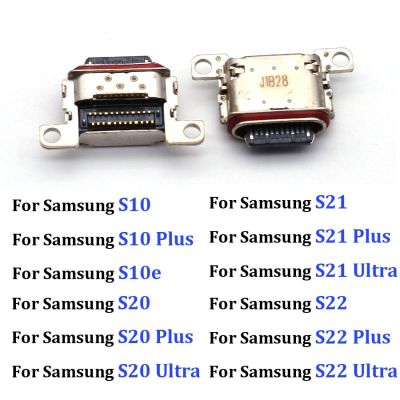100Pcs USB Jack ซ็อกเก็ตชาร์จพอร์ตเชื่อมต่อท่าเรือสําหรับ Samsung Galaxy S8 S9 S10 S20 S21 S22 Ultra Plus S10e S7 Edge FE