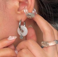 【YP】 Round Hoop Earrings Earclip Statement Jewelry