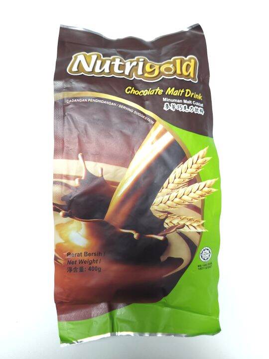 Nutrigold Chocolate Malt Drink / Minuman Malt Coklat(400g) Lazada