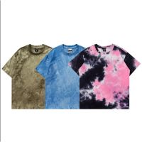 Summer Vintage Tie Dyed Short Sleeve T-shirt Loose High Street Couple Shirt