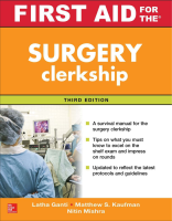 First Aid for the Surgery Clerkship, 3 ed - ISBN : 9781259921438 - Meditext