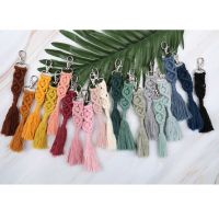 1 Pc Tassel Keychains for Women Boho key Holder Keyring Macrame Bag Charm Car Hanging Jewelry Gift for Friends