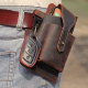 Mens Genuine Leather Work Sports Tactical Blet Pouch Bag Vintage Natural Leather Phon Key Waist Packs Purse Wallet