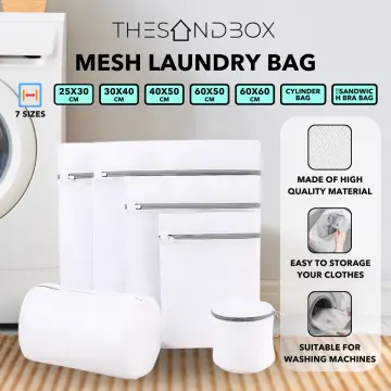 1pc Zipper Mesh Wash Bags Washing Machine Bag For Laundry
