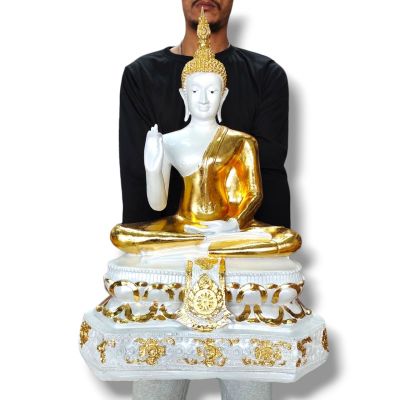 พระพุทธรูปปางประทานพร องค์ใหญ่มากๆ หน้าตัก16นิ้ว เหมาะตั้งบูชาเป็นองค์ประธาน หรือถวายวัดทำบุญโอกาศต่างๆ