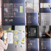 【YF】❀♨◕  Three-dimensional absorption transparent acrylic weekly plan note board with erasable refrigerator