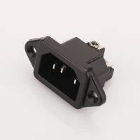 คุณภาพสูง HiFi Audio 3 Pin โรเดียมชุบ IEC AC Socket Inlet เกรดเสียง Non Solder 1Pcs