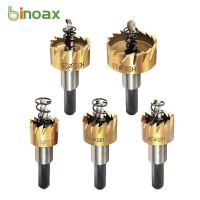 Binoax 5 Pcs HSS Drill Bit Saw Set Carbide Tip Metal Wood Drilling Hole Cut Tool for Installing Locks 16/18.5/20/25/30mm