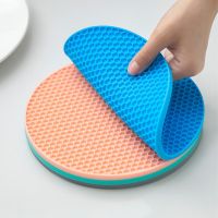 【CW】ﺴ  Round Insulation Silicone Non-Slip Heat-Resistant Anti-Scalding Microwave oven mat Pot Holder Thicken Coasters