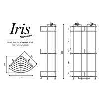 IRIS ชั้นวางเข้ามุม 3 ชั้นสเตนเลส รุ่น IR58106 สีสเตนเลสเงา MeSupStore