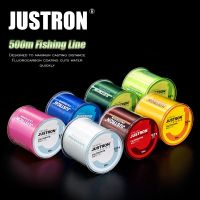 [HUYE Outdoor Store] 500เมตรซุปเปอร์แข็งแกร่งสายการประมงไนล่อน Monofilament ญี่ปุ่น2-35LB ปลาคาร์พสายการประมงฟลูออโรคาร์บอน Justron