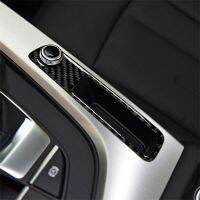 SHJGKFD Central Volume Control Frame Stickers Carbon Fiber For Audi A4 B9 RS4 S4 2017 2018 2019 Car Interior Decorative Accessories