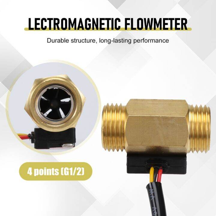 1-piece-of-yf-b1-turbine-water-flow-sensor-g1-2-inch-electromagnetic-brass-in-line-hall-switch-male-thread-1-25-l-min