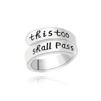 Alloy Size Adjustable Ring This Too Shall Pass Women Girl Friend Gift