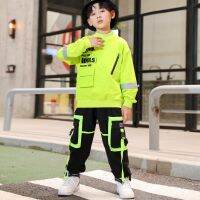 [COD] Sweater green reflective strip personality handsome fashion all-match dance hip-hop spring and autumn new 2022 men