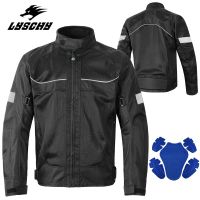 Men Motorcycle Jacket Moto Protective Gear Jacket Breathable Mesh Coat Racing Reflective Oxford Clothing Motorbike Jacket