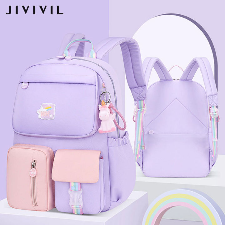 jivivil-กระเป๋านักเรียน-สำหรับเด็กประถมเกรด1-3-6กันน้ำกันลื่น
