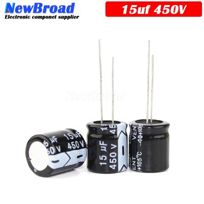 ☈✇ 10PCS Original aluminum electrolytic capacitor 450V 15UF 400V 15UF plug-in multi specification 15UF 400V 450V 13x17 8x16MM Black