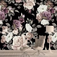 Peony Peel and Stick Floral 3d Photo Mural Wallpaper Wall Paper Papers Home Decor Wallpapers for Living Room Bedroom Murals Roll