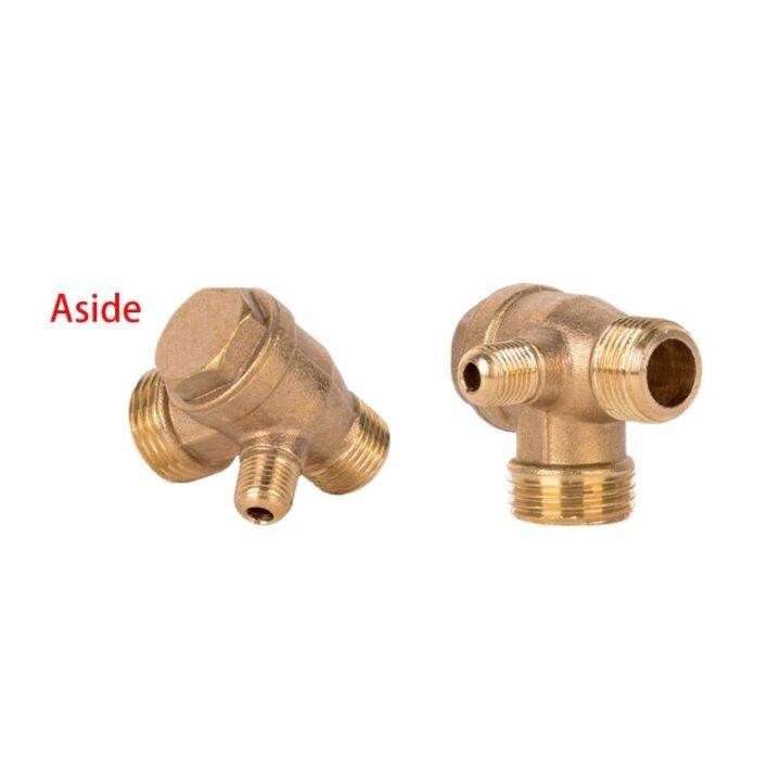 c63b-3-port-brass-male-threaded-check-valve-connector-tool-for-air-compressor-prevent