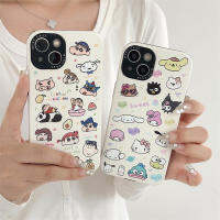 ลายการ์ตูนน่ารักแฟชั่น Crayon Shin-Chan Nini KT Cat Yuki สำหรับ IPhone 15 14 13 11 Pro Max สำหรับเคสโทรศัพท์ที่สร้างสรรค์