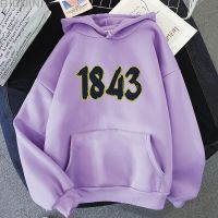 Sudadera con capucha para hombre, suéter de manga larga con estampado gráfico de 1-8-4-3, Tops Harajuku de gran tamaño, estilo Hip Hop, a la moda, Otoño, 1843