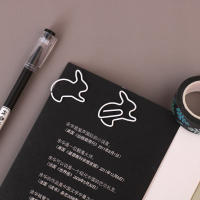 2021TUTU Creative 20Pcs Rabbit Bookmark Planner Paper Clip Metal Material Segnalibri for Book Stationery School Office H0272